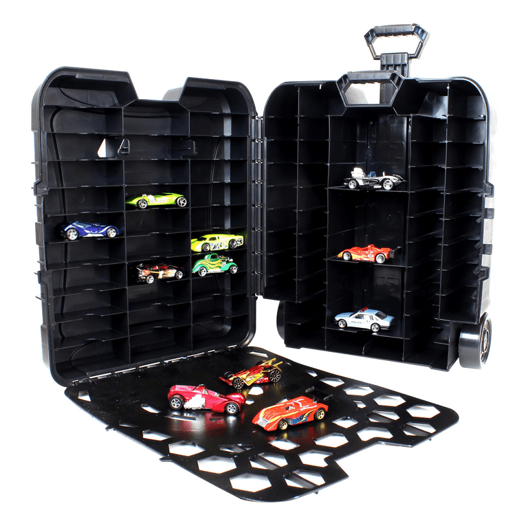 Hot Wheels 110 Vehicle Playsets Plastic Carrying Case in Black, for Child  Ages 3+