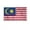3x5 ft Nylon Flag, variant on AGAS Malaysia Flag 12x18 inch - 24" Wood Pole 100% Polyester Double Stitched Malaysian National Mini Handheld Flag