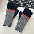thumbnail image 2 of TIEVOSA Couples Winter Warm Multi Color Medium Long Gloves Couples Ski Riding Gloves（Navy）, 2 of 7