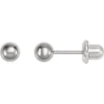 thumbnail image 2 of Titanium Ball Earrings Pair in 4mm - Sterile Hypoallergenic For Sensitive Ears, 2 of 3