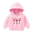 thumbnail image 2 of ibuvkizy Cute Kids Boy Girl Christmas Hoodies Sweatshirt Winter Long Sleeve Pullover Tops,Christmas Toddler Baby Boy's Girl's Hoodie Children's Casual Print Sweatshirt for the Baby Gift, 2 of 7
