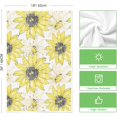 thumbnail image 6 of Yellow Floral Leaves Boho Kitchen Towels Dish Towels, 18x26 Inch Seasonal Decoration Hand Towels Set of 4, 6 of 6