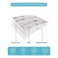 thumbnail image 5 of Quilts Queen Size Bedding Set, Orange Coastal Lightweight Quilted Comforter, Beach Nautical Coral Starfish Vintage Soft Reversible Bedspread Coverlet with Pillow Covers for All Season, 90" x 96", 5 of 7