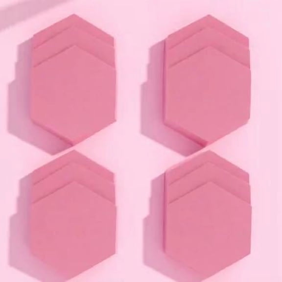 TOYMYTOY 12Pcs Pink Felt Notice Board Hexagon Wall Tiles Self Adhesive for Living Room