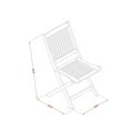 thumbnail image 5 of East West Furniture 3-Pc Outdoor Patio Set Consists of a Wooden Folding Table and 2 Folding Camping Chairs Ideal for Garden, Terrace, Bistro, and Porch - Natural Oil Finish, 5 of 7