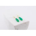 thumbnail image 3 of Green Onyx Long Drop Earrings - Real 925 Sterling Silver 18K Gold Plated Trendy Gemstone Jewelry, Dangling Earrings for Women, Unique Birthday Gifts for Mom - Abshel, 3 of 9