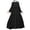 Black, variant on Abaya Dress for Elegant Women's Robe Batwing Sleeve Loose Fit Round Neck Long Prayer Dress Abaya Garment