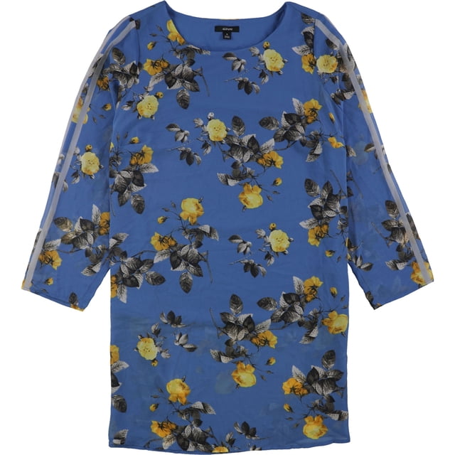 Blusa tipo túnica Alfani con mangas a rayas para mujer Azul Mediana