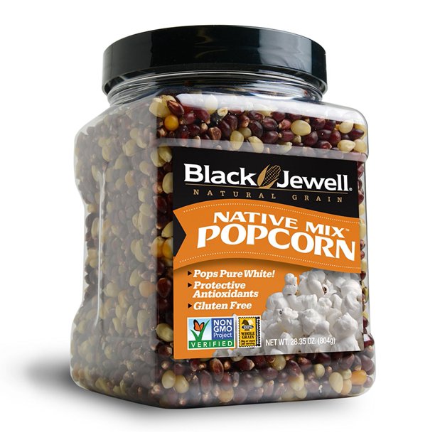 Black Jewell Native Mix Hulless Popcorn Kernels 28.35 Ounces (Pack of 3