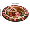 thumbnail image 3 of Christmas 3D Illusion Rug Round Optical Decorative Non Slip Carpet with Festive Cottage Pattern for Indoor Living Room Bedroom Floor Decor Festival Holiday Party Accent Mat Decoration in Home, 3 of 4