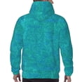 thumbnail image 3 of Bingfone Blue Green Glitter Men's Drawstring Hoodie Long Sleeve Pocket Sweatshirts-3X-Large, 3 of 6