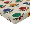 thumbnail image 2 of Ambesonne Emoji Fitted Sheet, Colorful Faces and Branches, King Size, Eggshell Multicolor, 2 of 3