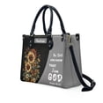 thumbnail image 4 of Personalized Leather Handbags For Women - Personalized Leather Purse with Name - Tote Bags for Mom Grandma - Custom Gifts Ideas for Her, Sunflower Flowers and Butterflies Handbags 8E4Ub8, 4 of 7