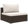 thumbnail image 1 of vidaXL 8 Piece Garden Lounge Set with Cushions Poly Rattan Brown, 1 of 5