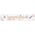 thumbnail image 7 of Floral Theme Happy Birthday Banner Butterfly Decoration Polyester Material for Birthday Party Kids Event Garden Celebration, 7 of 7
