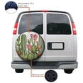 thumbnail image 4 of KAKALAD Cactus Floral Succulent Plants Nature 06 Spare Tire Cover Universal Vehicle Accessories Buckle Car Tools 14”in, 4 of 6