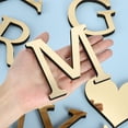 thumbnail image 3 of Unique Bargains 3D Acrylic Alphabet Mirror Wall Stickers Self-Adhesive Gold M Shape, 3 of 7