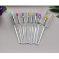 thumbnail image 2 of LORMAY Silicone Lip Brushes with Transparent Handles and Caps. Perfect Applicators for Cream Lip Mask, Eyeshadow, and Lipstick (8pcs, Multicolor), 2 of 5