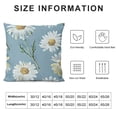 thumbnail image 5 of SHANXI Flower Throw Pillow Covers Floral It's a Good Day to be Happy Inspirational Quotes Spring Summer Farmhouse 22x22in, 5 of 5