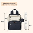 thumbnail image 4 of BabbleRoo Widetop Waterproof Diaper Backpack with Insulated Bottle Pockets, Vegan leather- Blueberry Cream, 4 of 10