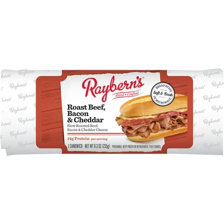 Raybern's Roast Beef, Bacon & Cheddar Sandwich, 8.3 oz