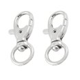 thumbnail image 5 of Handbag Metal Lobster Clasps Swivel Clips Keychain Keyring Silver Tone 2 Pcs, 5 of 5