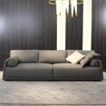 thumbnail image 3 of Upholstered Trapezoid Sofa For Living Room Frosted Fleece Tech Cloth Light Luxury Loveseat 3 seat Soft Couch Home Furniture My Lux Decor Round, 3 of 11