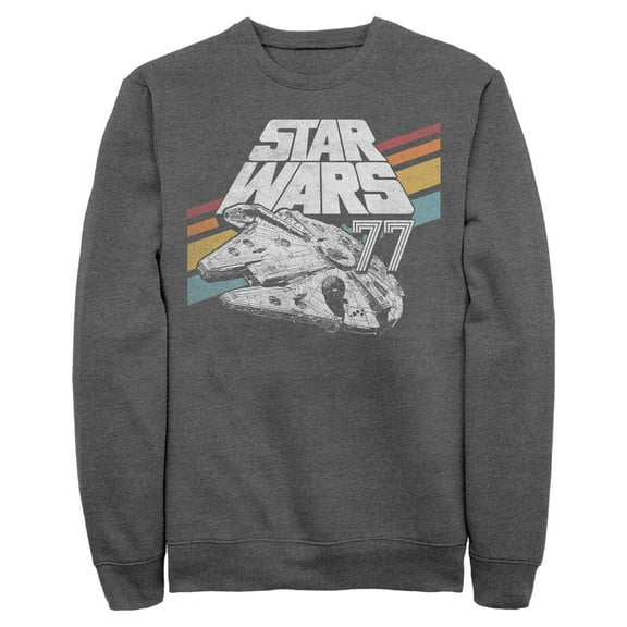 Mens Star Wars Retro 77 Millennium Falcon Stripes Sweatshirt