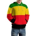 thumbnail image 5 of Rastafarian Flag Colors 3D Print Hoodie Men Women Autumn Thin Pullover Sweatshirt Vintage Streetwear Tops, 5 of 6
