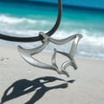 thumbnail image 4 of Manta Ray Necklace Pewter Pendant- Manta Ray Gift for Women and Men, Stingray Necklace, Gifts for Divers, Sea Life Jewelry for Divers, Stingray Charm, 4 of 11