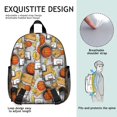 thumbnail image 5 of Basketball and Lightning White Pattern Backpack for School, Cute School Bag with Adjustable Shoulder Straps and Padded Back, 13.8"x11.4"x6", 5 of 5