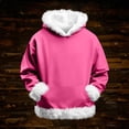 thumbnail image 4 of LTTVQM Boys Girls Christmas Pullover Hoodies Kids Boys Fuzzy Trim Hooded Sweatshirts Fall Winter Y2K Trendy Hoodies Hot Pink 7-8 Years, 4 of 7