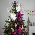 thumbnail image 3 of Northlight Plush Rainbow Unicorn Christmas Picks - 24" - Set of 2, 3 of 8
