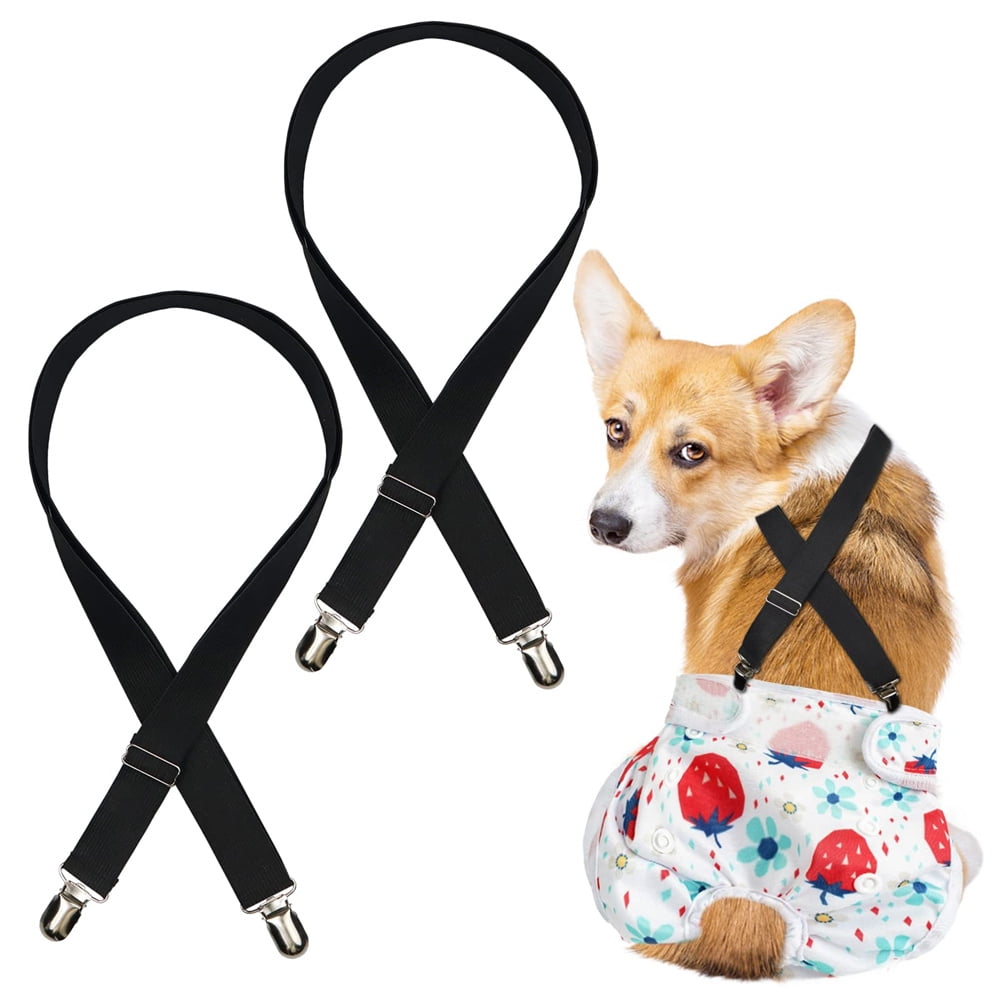 Latady 2 PCS Dog Diaper Suspenders,Dog Dress & Diaper Keeper，Female