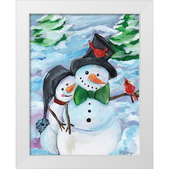 Seay, Anne 26x32 White Modern Wood Framed Museum Art Print Titled - Winter Visitors