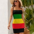 Green Yellow and Red Rasta Flag Slip Dress women's clothing trend 2024