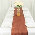 thumbnail image 2 of Efavormart 12" X 108" Accordion Crinkle Taffeta Table Runner - Terracotta - Perfect for Wedding, Event, Banquet, and Restaurant Decoration - Impeccable Metallic Glint of Lustrous - Luster and Upscal, 2 of 11