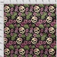 thumbnail image 4 of oneOone Polyester Spandex Black Fabric Skull Fabric For Sewing Printed Craft Fabric By The Yard 56 Inch Wide-aA, 4 of 5