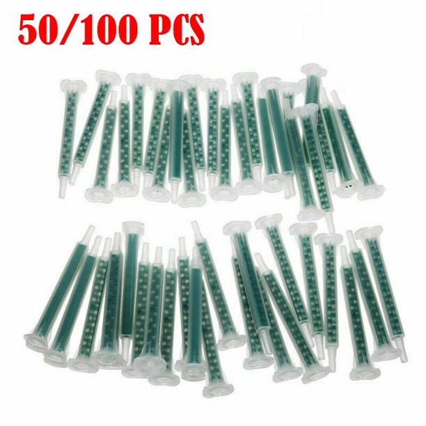 QXKE Static Mixer Epoxy Resin Mixing Tube Nozzles Sets for Ab GlueGun Approx 83mm