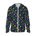 thumbnail image 1 of Balery Mardi Gras Strings of Beads Sudadera ligera de manga larga con capucha y protección solar UPF 50+ para hombre y mujer, ideal para pesca y running-Medium, 1 of 7
