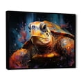 thumbnail image 2 of Designart "Vibrant Turtle In Pop Art" Animals Turtle Floater Framed Wall Decor, 2 of 5