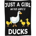 thumbnail image 2 of Duck Blanket Cute Duck Plush Throw Blanket Super Soft Cozy Warm Fleece Just A Girl Who Loves Duck Bedding Blanket Gifts for Kids Girls Boys Women 60"X80", 2 of 6