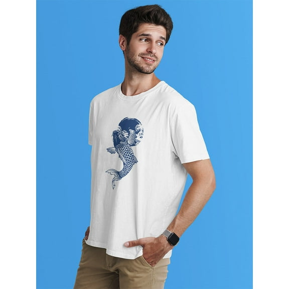 Moon And Japanese Carp Tee Men's -Image by Shutterstock