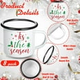 thumbnail image 2 of 8 Pcs Christmas Mugs Sets 12 oz Enamel Christmas Coffee Mugs Bulk Novelty Holiday Cups for Hot/cold Beverages for Home School Office Table Centerpieces Xmas Holiday Party Gift(Green), 2 of 12
