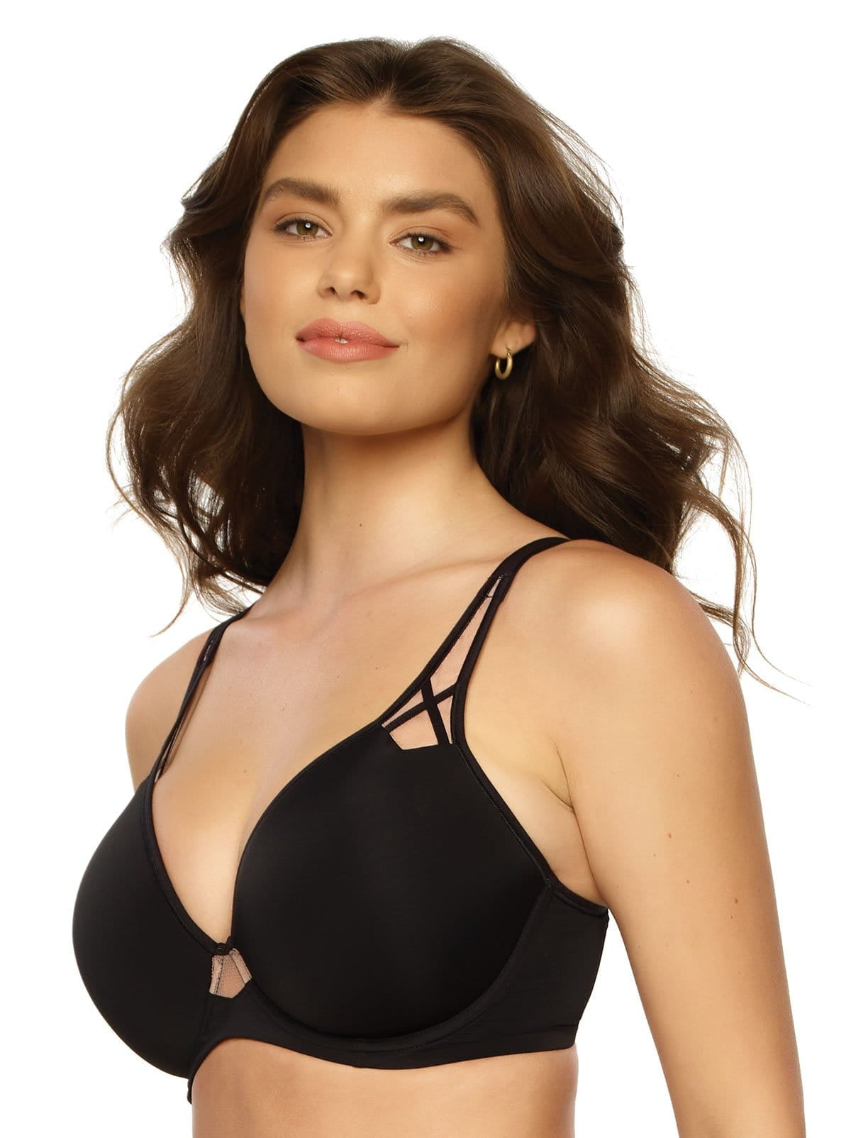 Paramour Women's Plus Size Amaranth Contour T-Shirt Bra - Black 42H