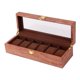 thumbnail image 4 of Caja organizadora de almacenamiento s de diamantes con 6 ranuras para reloj de madera C jinwen Vitrina de reloj, 4 of 6
