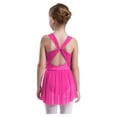 thumbnail image 2 of Haitryli Kids Girls Lyrical Contemporary Dance Dress Shiny Rhinestone Ballet Skirted Leotard Figure Skating Dress Hot Pink 12, 2 of 5
