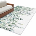 thumbnail image 2 of 3'x5' Area Rugs, Eucalyptus Leaves Indoor Outdoor Area Rug for Living Room Bedroom, Teal Botanical Summer Weeping Washable Bathroom Rugs Kitchen Floor Carpet Mats Home Decor Aesthetic, 2 of 8