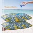 thumbnail image 6 of Outdoor Pillow Cover Lemon Leaves Set of 2 Waterproof Throw Pillowcases White Floral Blue Decorative Patio Furniture Pillows for Couch Garden Indoor & Outdoor Use, 6 of 8