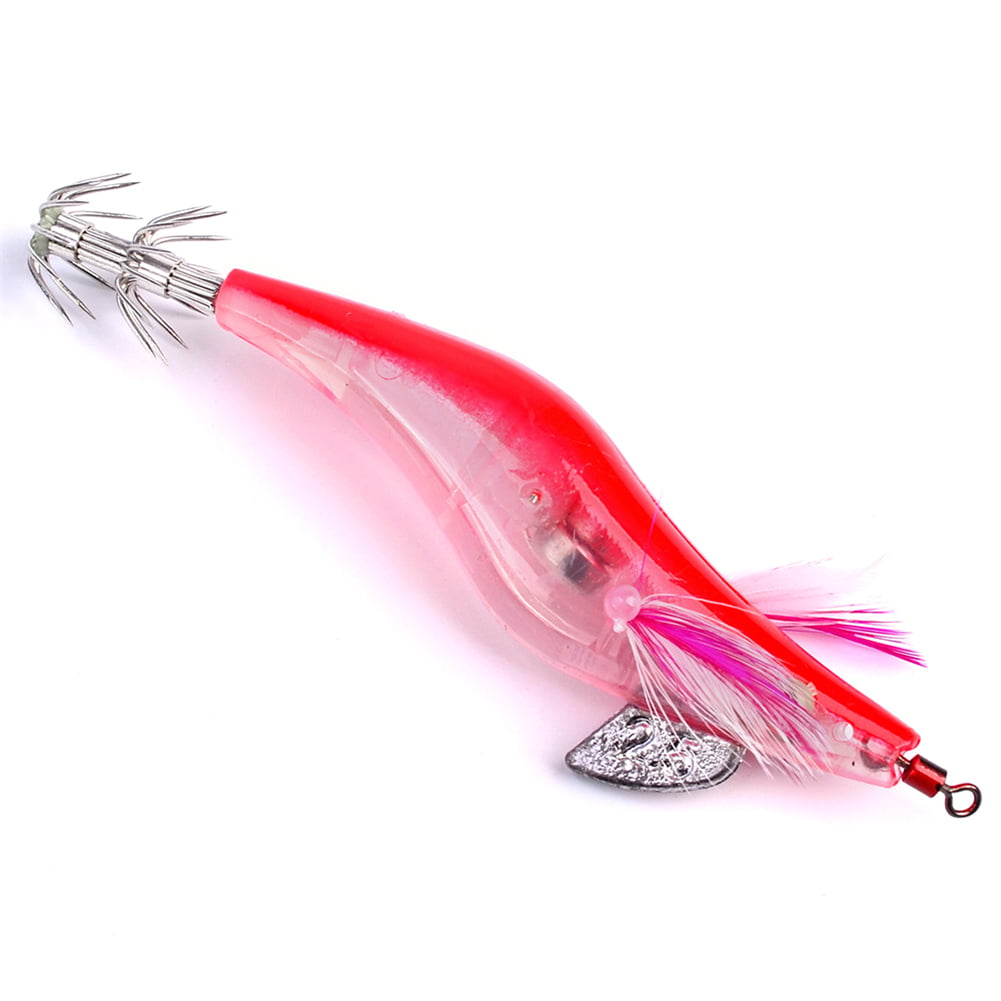 Details about   Flashing LED Fishing Lure Flash Light 10cm Minnow Luminous Squid Jig Shrimp Bait 